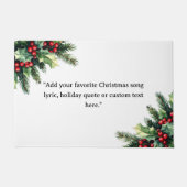 Creëer uw eigen citaat Kerst Botanische Bloemen Deurmat (Voorkant)