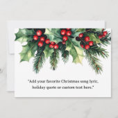 Creëer uw eigen citaat Kerst Botanische Bloemen Feestdagenkaart (Voorkant)