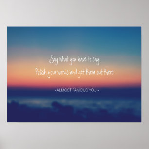 Creëer Uw eigen Citaat Lake Sunset Poster