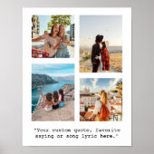 Creëer uw eigen citaat Photo Collage Poster (Voorkant)