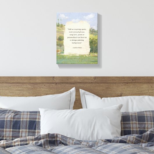 Creëer uw eigen citaat  schilderij canvas afdruk (Insitu (Slaapkamer))