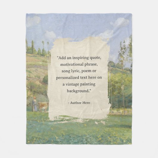Creëer uw eigen citaat  schilderij fleece deken (Voorkant)