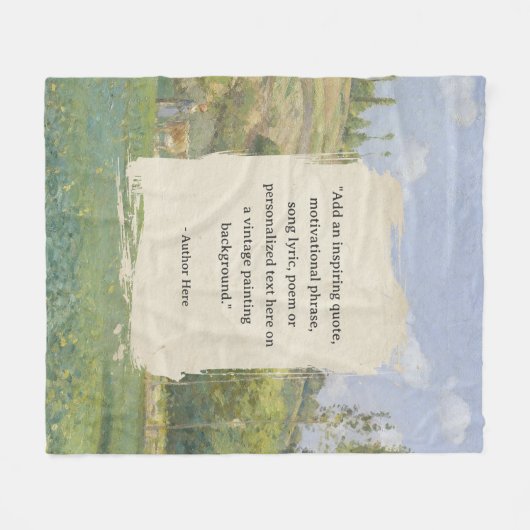 Creëer uw eigen citaat  schilderij fleece deken (Voorkant (Horizontaal))