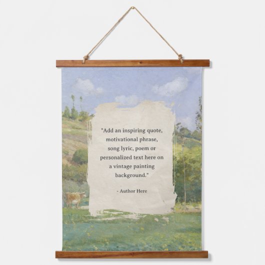 Creëer uw eigen citaat schilderij hangend wandkleed (Voorkant)