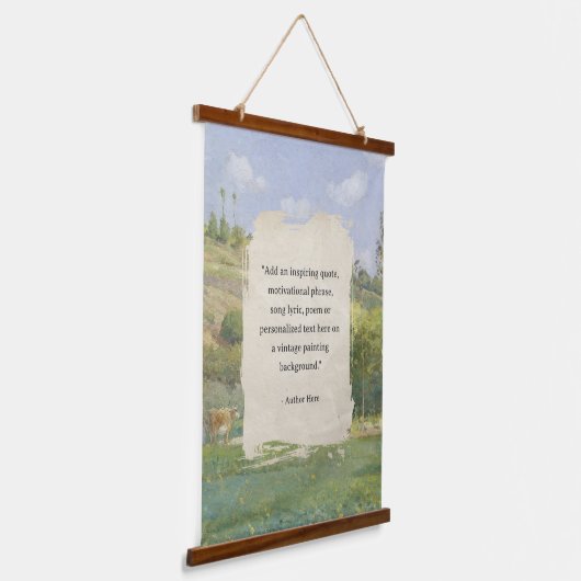 Creëer uw eigen citaat schilderij hangend wandkleed (Gebogen)