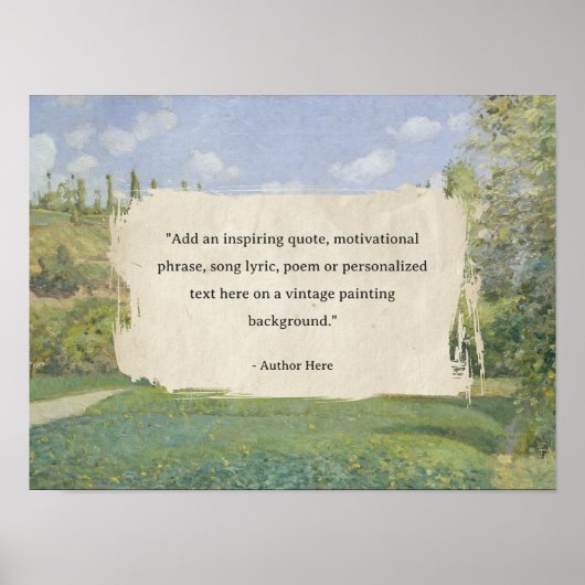 Creëer uw eigen citaat schilderij Poster (Voorkant)