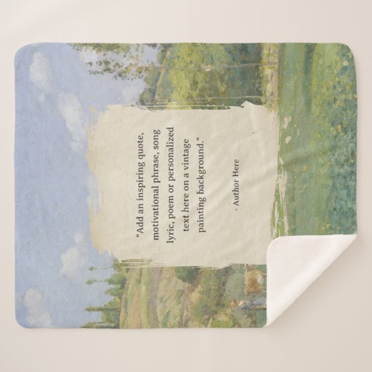 Creëer uw eigen citaat  schilderij sherpa deken (Voorkant (horizontaal))