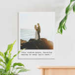 Creëer uw eigen citaatfoto canvas afdruk<br><div class="desc">Creëer uw eigen aangepaste citaat canvas muurkunst. Beschikt over minimalistische typografie van de typemachine en persoonlijke foto.</div>