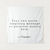 Creëer uw eigen citaatwandtapijt wandkleed (Voorkant)