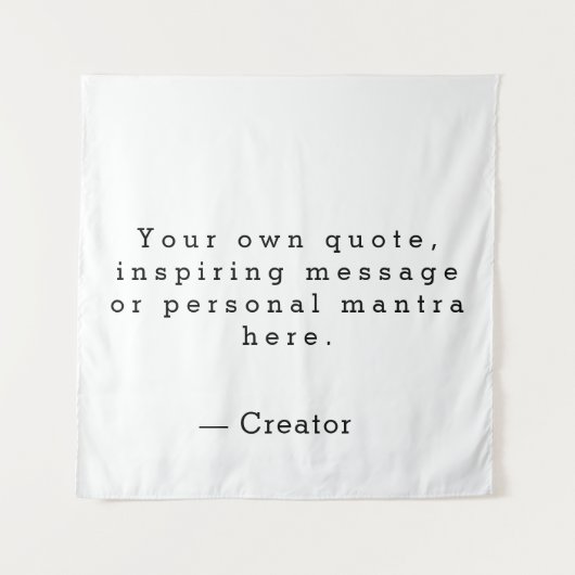 Creëer uw eigen citaatwandtapijt wandkleed (Voorkant)