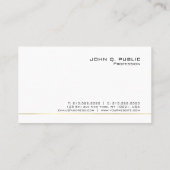 Creëer Uw eigen classy Black White Gold Luxe Visitekaartje (Achterkant)