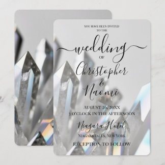 Creëer uw eigen Clear Crystals Grey bruiloft Kaart