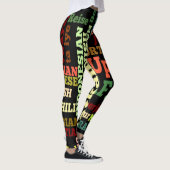 Creëer uw eigen Colorful World National Languages Leggings (Rechts)