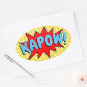 Creëer uw eigen Comic Book Sound Effects Ovale Sticker (Envelop)