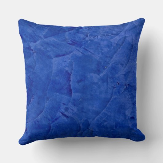 Creëer Uw eigen Cornflower Blue Monogrammen Kussen (Achterkant)