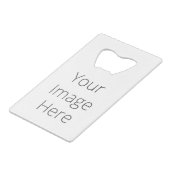 Creëer Uw eigen creditcard Fles Open Creditkaart Flessenopener (Voorkant Gekanteld)