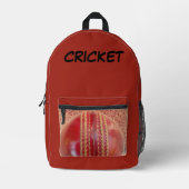 Creëer Uw eigen cricketbank Bedrukte Rugzak (Voorkant)