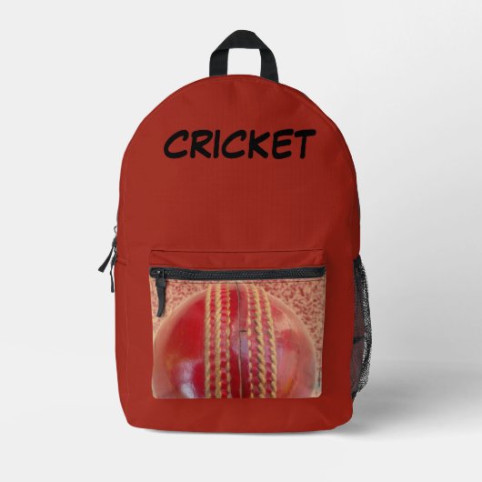 Creëer Uw eigen cricketbank Bedrukte Rugzak (Voorkant)
