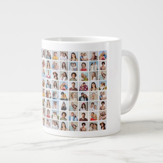 Creëer Uw Eigen Custom 96 Fotocollage Grote Koffiekop (Voorkant rechts)
