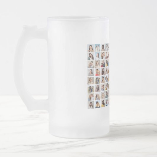 Creëer Uw Eigen Custom 96 Fotocollage Matglas Bierpul (Links)