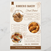 Creëer uw eigen Custom Bakery Business Flyer (Voorkant)