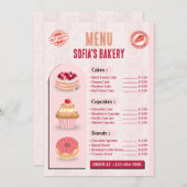 Creëer uw eigen Custom Bakery Menu Kaart Sjabloon (Voorkant / Achterkant)