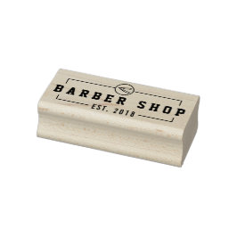 Creëer Uw Eigen Custom Barbershop Business Logo Rubberstempel
