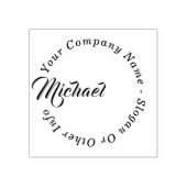 Creëer Uw Eigen Custom Bedrijfsnaam Rubber Stamp Rubberstempel (Afrduk)