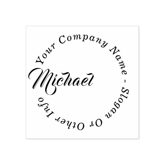 Creëer Uw Eigen Custom Bedrijfsnaam Rubber Stamp Rubberstempel (Afrduk)