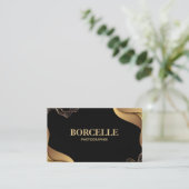 Creëer uw eigen Custom Black en Gold Visitekaartje (Staand voorkant)