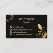 Creëer uw eigen Custom Black en Gold Visitekaartje (Achterkant)