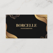 Creëer uw eigen Custom Black en Gold Visitekaartje (Voorkant)