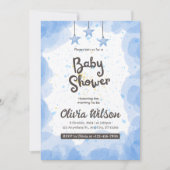 Creëer uw eigen Custom Blue Baby shower Kaart (Voorkant)