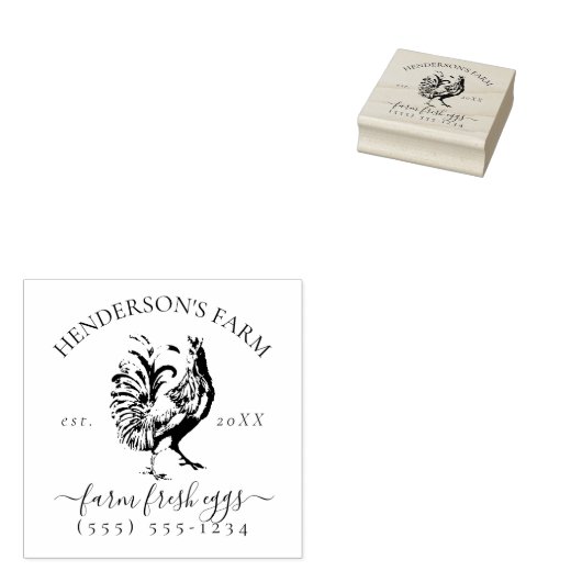 Creëer Uw Eigen  Custom Boerderij Egg Carton Rubberstempel (Gestempeld)