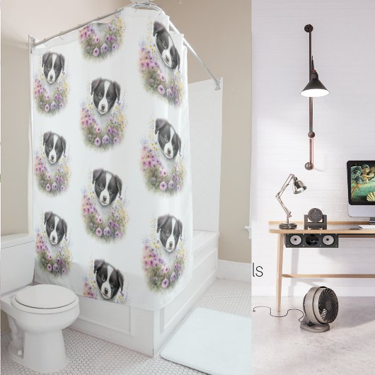 Creëer Uw Eigen Custom Design Dog Foto Douchegordijn