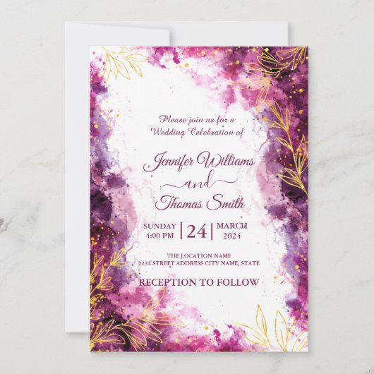 Creëer uw eigen Custom Save the Date Wedding Kaart (Voorkant)