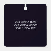 Creëer Uw Eigen Custom Zwart Metalen Ornament (Voorkant)