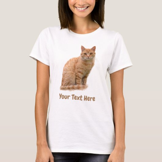 Creëer Uw eigen Cute Cat Foto T-Shirt (Voorkant)