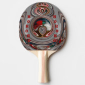 Creëer Uw eigen Cute Nice en mooie kerstkunst Tafeltennisbatje (Voorkant)