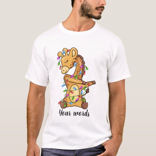 Creëer Uw eigen Dabbing Christmas Giraffe T-shirt (Voorkant)