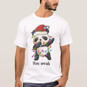 Creëer Uw eigen Dabbing Christmas Panda T-shirt (Voorkant)