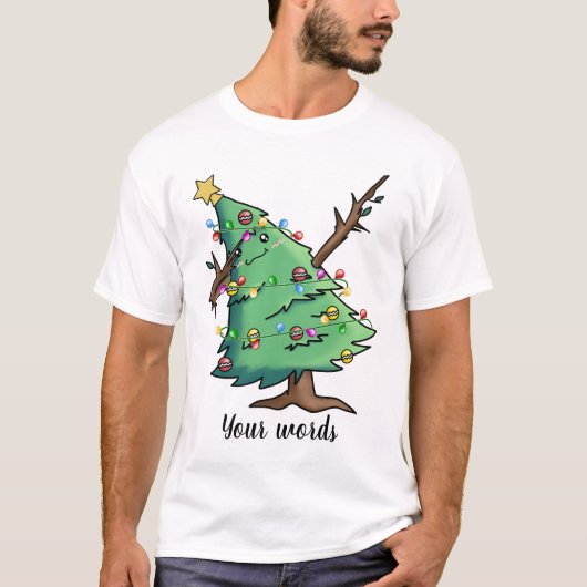 Creëer Uw eigen Dabbing Kerstboom T-shirt (Voorkant)