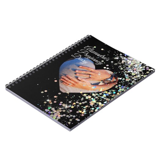 Creëer Uw eigen dagboek Zwangerschap Aangepaste fo Notitieboek (Linkerzijde)