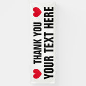 Creëer uw eigen dankjewel banner-teken met hart spandoek (Verticaal)