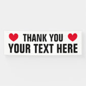 Creëer uw eigen dankjewel banner-teken met hart spandoek (Horizontaal)