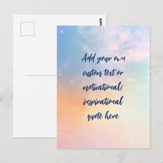 Creëer Uw eigen deegment Motivatie citaat Briefkaart (Voorkant / Achterkant)