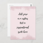 Creëer Uw eigen deegment Motivatie citaat Briefkaart (Voorkant / Achterkant)