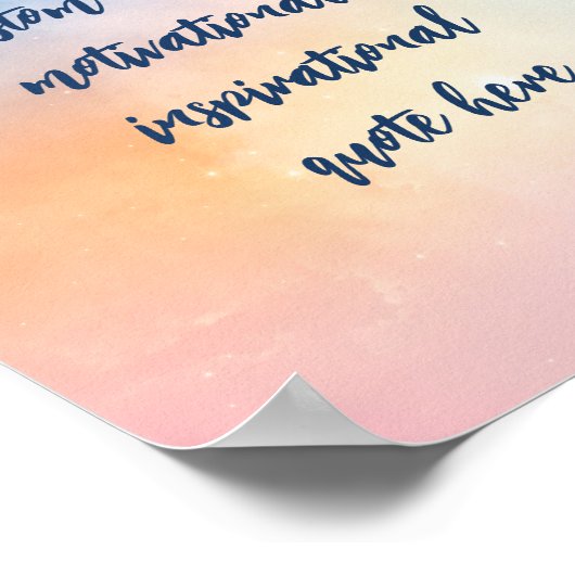 Creëer Uw eigen deegment Motivatie citaat Poster (Hoek)