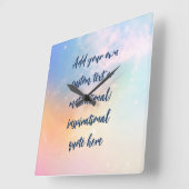 Creëer Uw eigen deegment Motivatie citaat Vierkante Klok (Hoek)