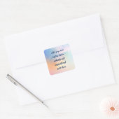 Creëer Uw eigen deegment Motivatie citaat Vierkante Sticker (Envelop)